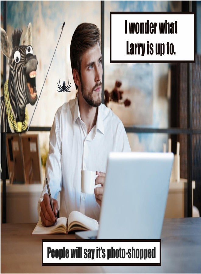 Larkmo Fake Spider Prank Kit - Telescoping Antenna Stick & Adjustable Web String Length, Real Looking Spider Drops Down from Web - Funny Joke for Kids, Men & Women, Great for Office, Class, Parties & More - Image 3